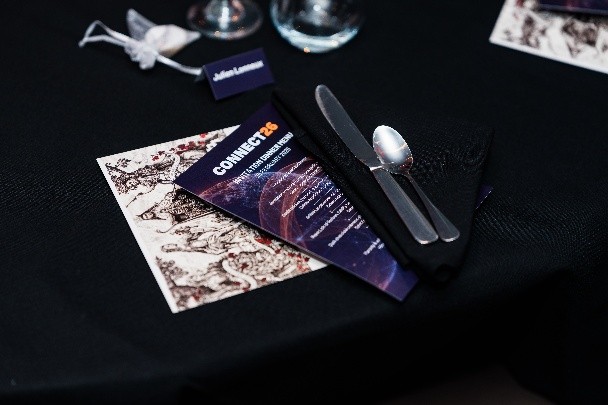 Menu cards and spoons on the table